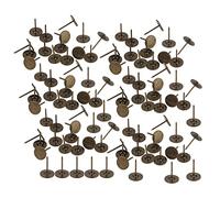Sheens - Juego de 100 uñas para tapicería, uñas de tapicería Antiguas de tapicería de Cabeza de Cian de Bronce con Cabeza Grande (14 x 20 mm)