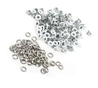 Sheens Kit de 100 Ojales Redondos de Metal de 4mm para Scrapbook, Ropa, Zapatos, Bolsos y Proyectos de Artesanía (Blanco)