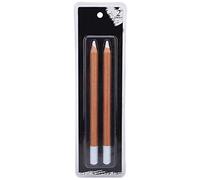 Sheens Lápices de carbón de leña Blanco, Juego de lápices de Dibujo de Arte de 2 Piezas Lápiz de resaltado de boceto Profesional para Papel Oscuro o teñido