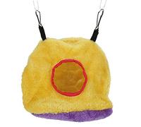 Sheens Peluche Nido Esponjoso Pájaro Hamaca Colgante Cueva Happy Hut Hideaway Casa a Prueba de Viento para hámster Loro Guacamayo Cacatúa Agapornis[Amarillo 13] Nidos