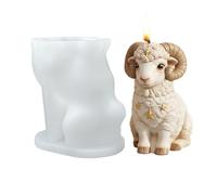 Sheep Candle Mold - DIY Animal Crafting, 3D Lamb Shaped Silicone Design, Heat Resistant + Easy Release, High Grade Flexible Casting Tool, For Candle Making & Resin Art, Reusable Crafting Supplies