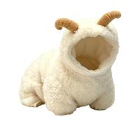 Sheep Dog Costume, Pet Plush Lamb Hoodie with 3D Horn, Polyester Clothes