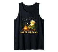Sheep Dreams, acogedora fogata y malvaviscos para Acampar Camiseta sin Mangas