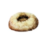 Sheep Dreams Cama para perros y gatos de piel de cordero, acogedora, de alta calidad y acogedora, 100% lana de oveja merino natural, incluye cepillo de cuidado e instrucciones (idioma español no