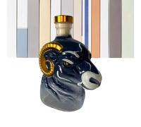 Sheep Glass Liquor Decanter | Handmade Animal Whiskey Bottle | Novelty Display Piece | Premium Spirits Serving Ornament For Vodka Tequila Wine Brandy Home Décor Men Dad Husband