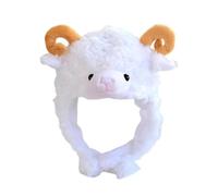Sheep Hat | Plush Sheep Shape Party Cosplay Dress Up Headwear | Animal Part | Plush Hat For Halloween School Play Drama Performance Stage Birthday Carnival Festival Holiday