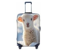 Sheep in The Snow - Funda protectora antiarañazos, para equipaje de 18 a 32 pulgadas, Black, S