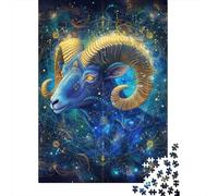 Sheep Ram Jigsaw Puzzles Puzzle for Adults Kids. 1000 Pieces Impossible Challenge Toy Educational Game Home Decoration for Adults& Kids Age 14 Years Up 1000pcs (75x50cm)