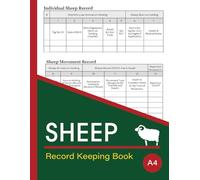 Sheep Record Keeping Book: Farm Management Log with Breeding, Movement, and Health Tracking