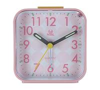 SHEEP Reloj de la mesilla de Alarma de Radio Cuadrado Silencio Despertador Mini cabecera Sede Electrónica Reloj (Negro) El Tiempo preciso (Color : Pink)