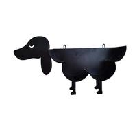 Sheep Toilet Paper Holder, Matte Black Animal Style Toilet Tissue Holder, Freestanding & Wall Mount Toilet Tissue Storage Container For Bathroom, Cat Tissue Roll Stacker (Dog)