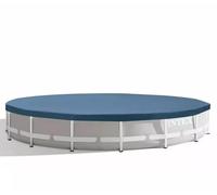 Sheepmania Intex 11289 Cubierta para Piscinas de Estructura Redonda Ø 610 cm - Cubierta de Piscina con Cuerda de fijación y Orificios de Drenaje - Compatible con Intex 26334, 26756