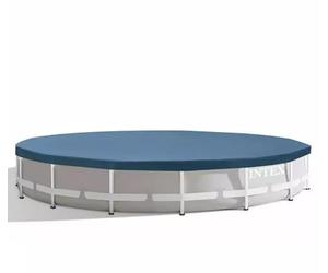 Sheepmania Intex 11289 Cubierta para Piscinas de Estructura Redonda Ø 610 cm - Cubierta de Piscina con Cuerda de fijación y Orificios de Drenaje - Compatible con Intex 26334, 26756