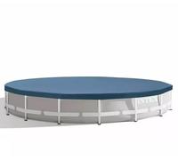 Sheepmania Intex 11289 Cubierta para Piscinas de Estructura Redonda Ø 610 cm - Cubierta de Piscina con Cuerda de fijación y Orificios de Drenaje - Compatible con Intex 26334, 26756