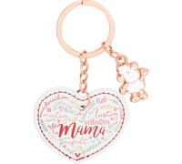 Sheepworld 74615 - Llavero de piel sintética con forma de corazón con llavero, 8,6 cm, regalo para mamá, día de la madre