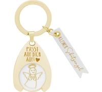 Sheepworld 75171 - Chip para Carro de la Compra, diseño de ángel, con Correa de Piel sintética y Llavero, 7 cm de Longitud Total, Regalo para Navidad, Año Nuevo, Calendario de Adviento | 75171