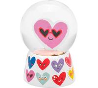 Sheepworld Bola de ensueño con diseño de Corazones, diseño de Corazones en la Base, Altura 6,5 cm, Cristal, poliresina, Regalo de cumpleaños, artículo Decorativo | 74868