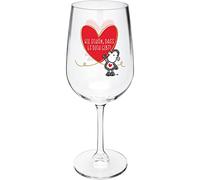 Sheepworld Copa de vino con diseño de corazón, 40 cl, multicolor, regalo, sorpresa divertida, fiesta | 47830