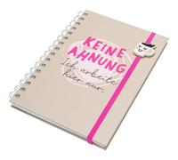 Sheepworld Cuaderno con texto en alemán "Keine Ahnung Keine Ahnung | DIN A5, 80 Blatt mit Perforation, 15,5 cm x 21,5 cm | Fun Geschenk für Freundin und Kollegin | 74979
