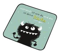 Sheepworld H:PPY Life 74165 - Toalla mágica con Texto en alemán Monster, Toalla pequeña, Toalla de Invitados, 30 cm x 30 cm, algodón, Regalo, Sorpresa Divertida