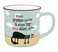 Sheepworld H:PPY life 74522 - Taza con diseño de café (porcelana, 55 cl, con cinta de regalo)