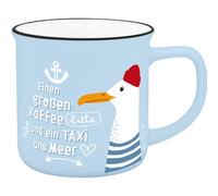 Sheepworld H:PPY life 74524 - Taza con diseño de mar, taza de porcelana, 55 cl, con cinta de regalo, regalo para novio
