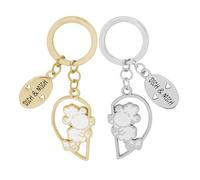 Sheepworld Llavero de pareja con diseño de Dios | 2 colgantes con llavero y charm, metal, epoxi, longitud 8,5 cm, regalo para dos, San Valentín | 75301