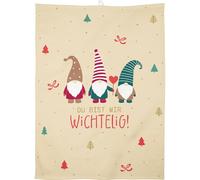 Sheepworld Paño de Cocina mágico con diseño de Wichtelt | Paño de Cocina de algodón, 45 cm x 60 cm, Estampado de Colores, en Forma prensada, Regalo para Navidad, Año Nuevo, Calendario de Adviento |