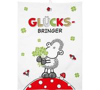 Sheepworld Paño de Cocina mágico, diseño de Amuleto de la Suerte, de algodón, 45 cm x 60 cm, Estampado de Colores, en Forma prensada, Regalo para Navidad, Año Nuevo, Calendario de Adviento | 75253
