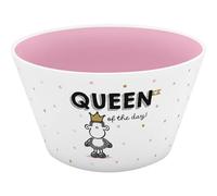 Sheepworld Queen of the Day 74720 - Cuenco de porcelana (60 cl), diseño con texto en alemán