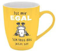 Sheepworld Taza con diseño con texto en alemán Ist mir egal. Ich lassen das jetzt so!, con precinto