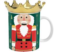 Sheepworld Taza con diseño de corona Cascanueces | Taza de café, porcelana, 35 cl, tapa en forma de corona, caja de regalo | Regalo para Navidad, Año Nuevo, calendario de Adviento | 51221