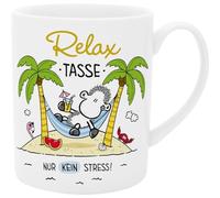 Sheepworld Taza XL con texto Relax | Taza gigante de porcelana, tamaño XL, 60 on texto | Regalo para el novio, novia, regalo de cumpleaños | 74124