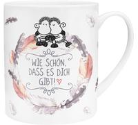 Sheepworld - Tazas XL, Porcelana, Multicolor, 9.5 x 9.5 x 11.5 cm