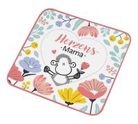 Sheepworld Toalla mágica con diseño de Momia de Corazones, de algodón, 30 cm x 30 cm, Regalo para mamá, día de la Madre, cumpleaños | 73901