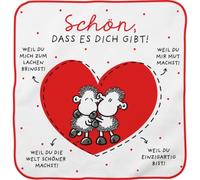 Sheepworld Toalla mágica con Motivo Weil | algodón, 30 cm x 30 cm, Cuadrado prensado | Amor, San Valentín, Idea de Regalo | 74460