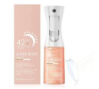 Sheer Body Mist Sunscreen,Infused With Shimmering Body Oil, Hydrating Mist, High Spf Protection Ultra-Light Sunscreen Hydrating Mist 200ml, Gives Skin A Glowy Finish