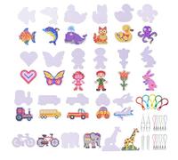 SheerFaring 1 Tablero para Hama para Manualidades Kit Plantillas Placas Encastres Plantilla Fusión Material PP Transparente Reutilizable Adecuado para Niños, 20PCS SET 1