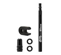 SheerFaring 2 Piezas Extensor de Válvula Presta para Cubiertas Tubeless Accesorio de Sellado Kit de Conversión Fácil de Instalar en Aleación, 1 Pieza Negro 80 mm