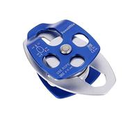 SheerFaring 2 Poleas Dobles de 32 KN para Escalada en Roca, Herramientas de Escalada, Equipo de Montañismo para Escalada en Roca Al Aire Libre, Aventura Y Trabajo, Azul, 1 Pieza