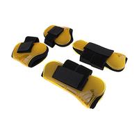 SheerFaring 4 Piezas Botas para Tendón de Caballo Protección de Piernas Botines para de Patas Cubiertas de Neopreno y PU Adecuadas para, Amarillo