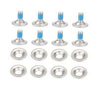 SheerFaring 8 Piezas Tornillos Fijación Snowboard Kit Tornillos Fijación Sujeción Tabla Nieve Arandelas Cónicas Acero Inoxidable Adecuado para Uso Deportivo