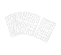 SheerFaring 860 Parches Termoadhesivos con Alfabeto, 10 Hojas, Letras Y Signos de Puntuación Bordados, Lavables, para Bolsos, Disfraces Y Sombreros, 27x18.5cm Blanco