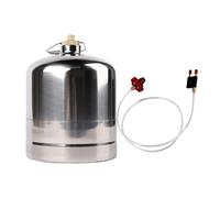 SheerFaring Botella de Gas Inflable de Acero Inoxidable, Tanque de Gas, Bidón de Combustible para Pesca, Quemador de Gas, Barbacoa, Cocina Al Aire Libre, Picnic, 3L