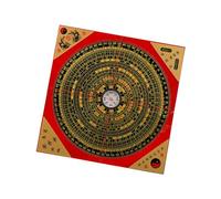 SheerFaring Brújula Feng Shui Adorno de Madera Yang Figuritas Portátiles Brújula Antigua China para Actividades Al Aire Libre Camping, 18.5 cm