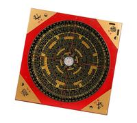 SheerFaring Brújula Feng Shui Adorno de Madera Yang Figuritas Portátiles Brújula Antigua China para Actividades Al Aire Libre Camping, 25CM