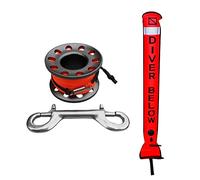 SheerFaring Carrete de Buceo con para Buceo Y Snorkel - Alta Visibilidad Y Alta Resistencia - Seleccionar, Gris