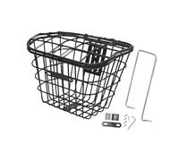 SheerFaring Cesta Delantera para Bicicleta con Estructura Metálica Robusta Y Ligera Fácil de Montar Gracias a Sus Accesorios Incluidos Ideal, Negro