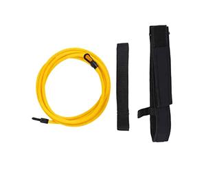 SheerFaring Cinturón de Entrenamiento de Natación Ajustable con Bolsa de Almacenamiento de Malla: ¡Mejora Tu Técnica de Natación!, Amarillo 10mm