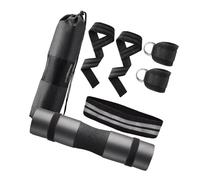 SheerFaring Conjunto de Fitness de 9 Piezas con Tobilleras, Almohadillas para Mancuernas, Bandas de Tensión Y Bandas Ergonómicas de Látex, Negro